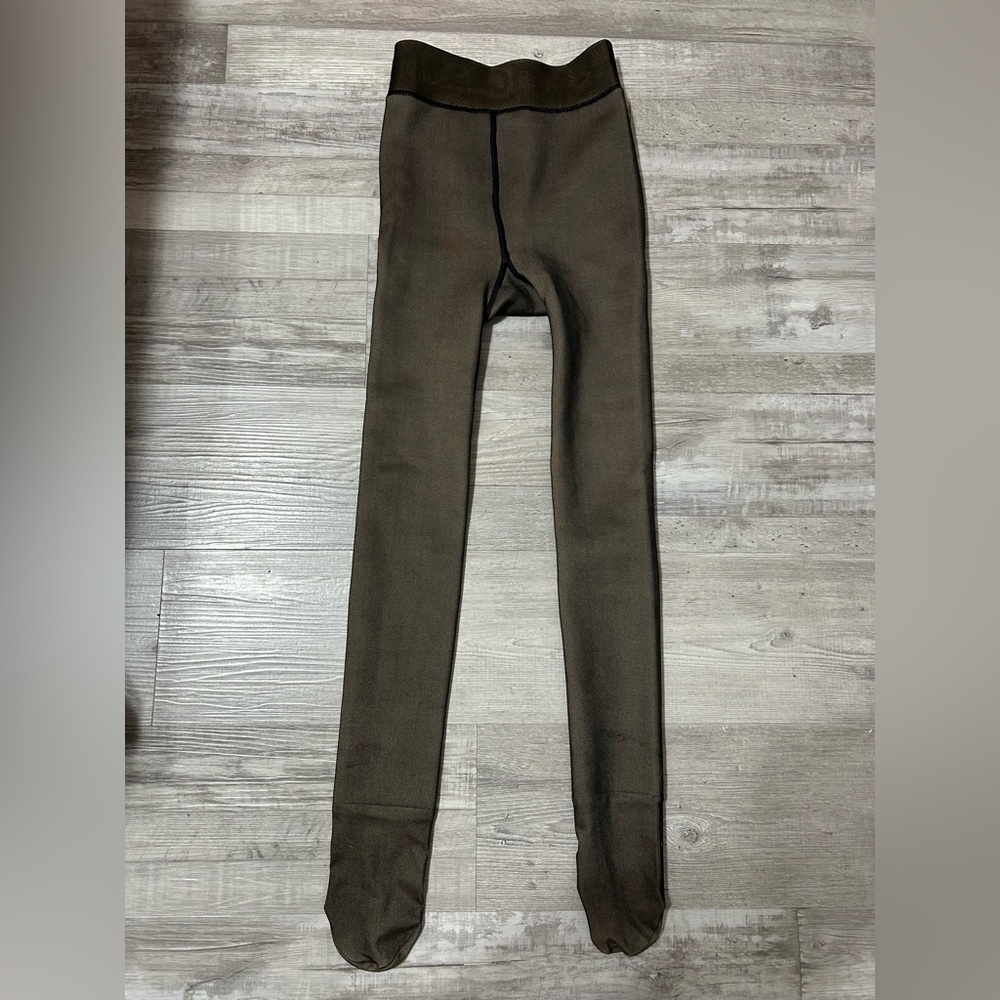 Fleece lined Pantyhose Tights Black Small